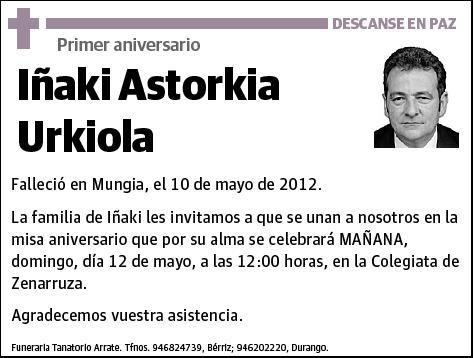 ASTORKIA URKIOLA,IÑAKI