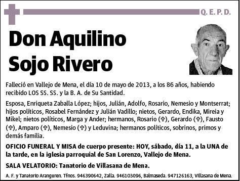 SOJO RIVERO,AQUILINO