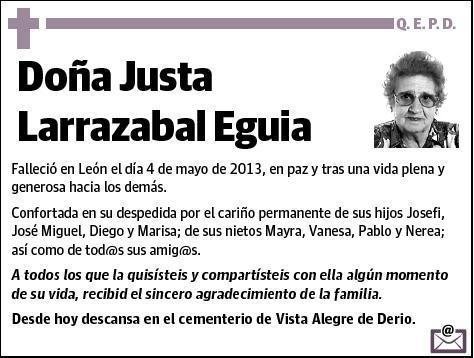 LARRAZABAL EGUIA,JUSTA