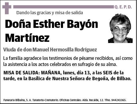 BAYON MARTINEZ,ESTHER