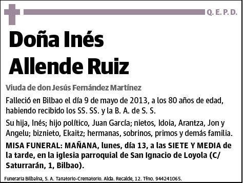 ALLENDE RUIZ,INES