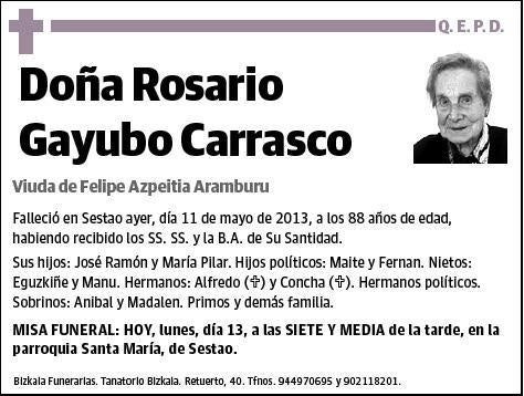 GAYUBO CARRASCO,ROSARIO