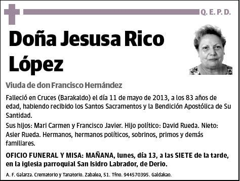 RICO LOPEZ,JESUSA