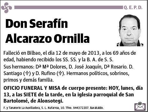 ALCARAZO ORNILLA,SERAFIN