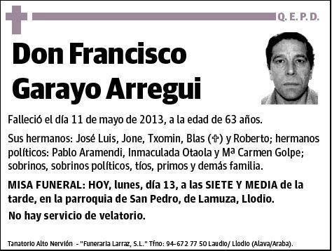 GARAYO ARREGUI,FRANCISCO