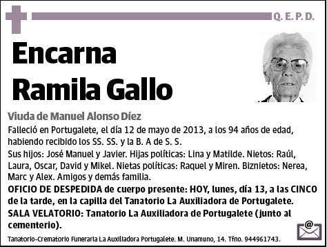 RAMILA GALLO,ENCARNA