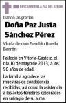 SANCHEZ PEREZ,PAZ JUSTA