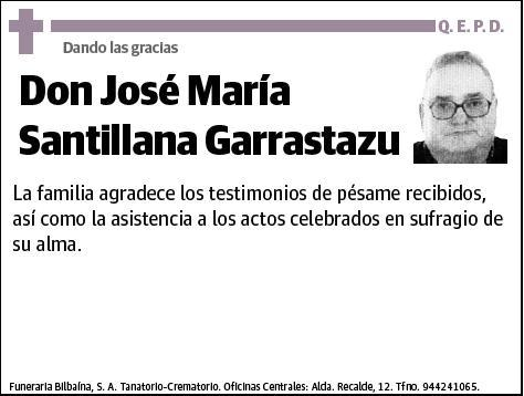 SANTILLANA GARRASTAZU,JOSE MARIA