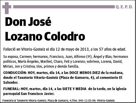 LOZANO COLODRO,JOSE