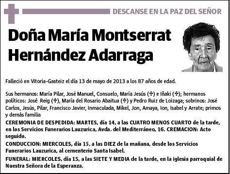 HERNANDEZ ADARRAGA,MARIA MONSERRAT