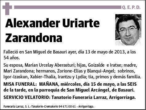 URIARTE ZARANDONA,ALEXANDER