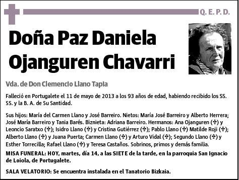 OJANGUREN CHAVARRI,PAZ DANIELA