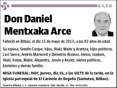 MENTXAKA ARCE,DANIEL