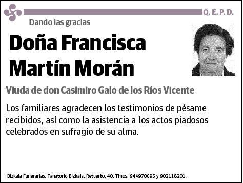 MARTIN MORAN,FRANCISCA