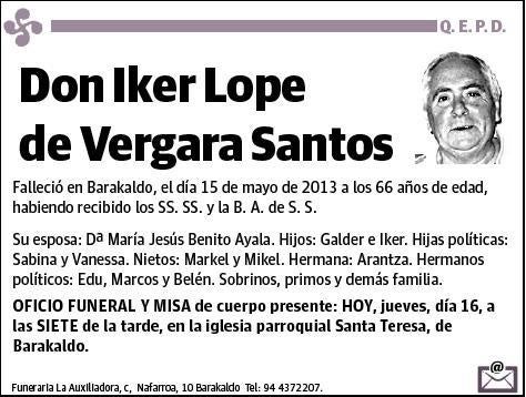 LOPE DE VERGARA SANTOS,IKER