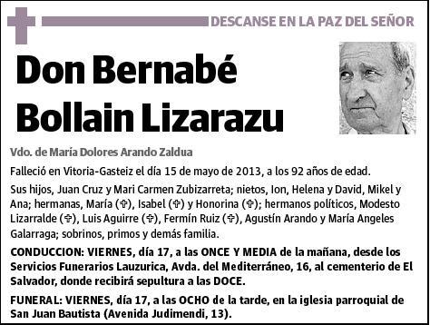 BOLLAIN LIZARAZU,BERNABE