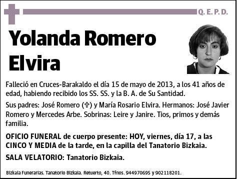 ROMERO ELVIRA,YOLANDA