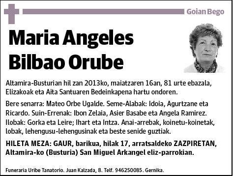 BILBAO ORUE,MARIA ANGELES