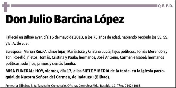 BARCINA LOPEZ,JULIO