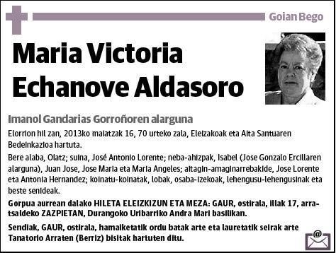 ECHANOVE ALDASORO,Mª VICTORIA