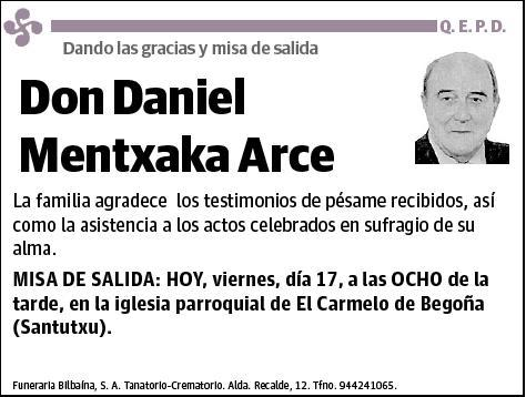 MENTXAKA ARCE,DANIEL