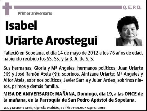 URIARTE AROSTEGUI,ISABEL