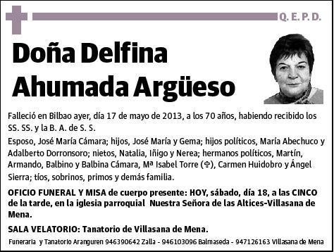 AHUMADA ARGÜESO,DELFINA