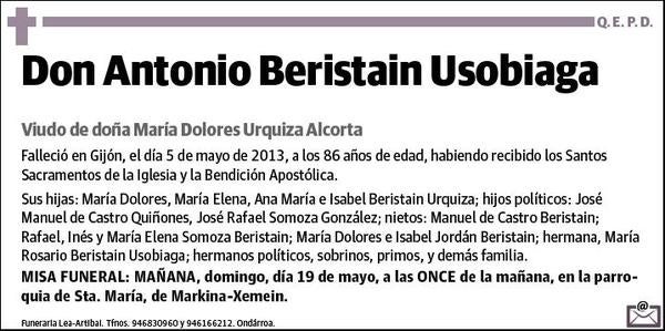 BERISTAIN USOBIAGA,ANTONIO