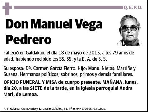 VEGA PEDRERO,MANUEL