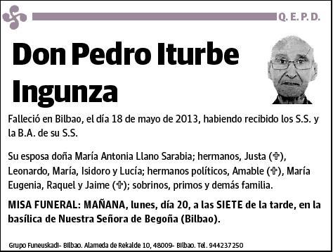 ITURBE INGUNZA,PEDRO