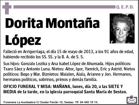 MONTAÑA LOPEZ,DORITA