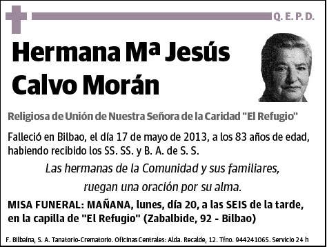 CALVO MORAN,MARIA JESUS