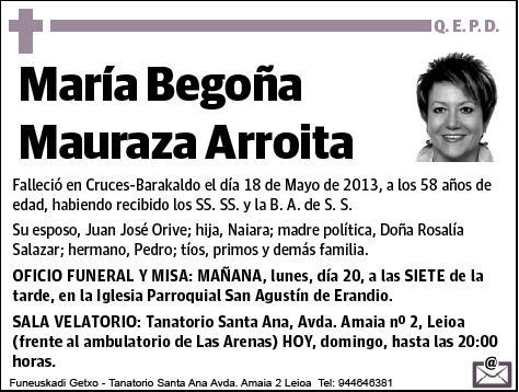 MAURAZA ARROITA,MARIA BEGOÑA