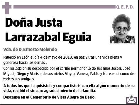 LARRAZABAL EGUIA,JUSTA