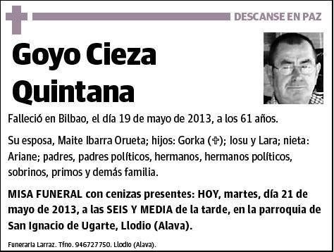 CIEZA QUINTANA,GOYO