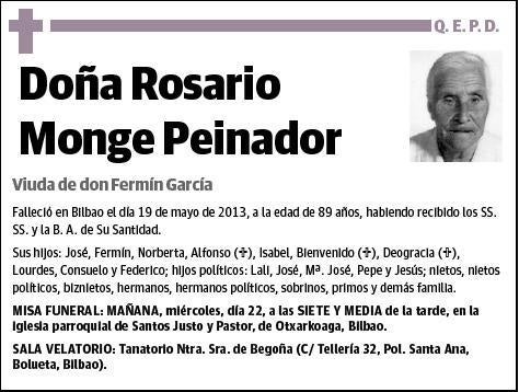 MONGE PEINADOR,ROSARIO