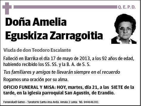 EGUZKIZA ZARRAGOITIA,AMELIA