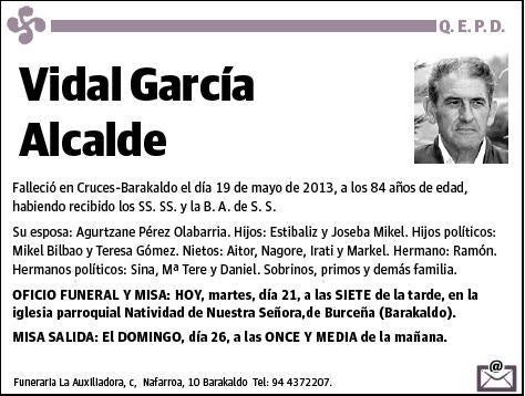 GARCIA ALCALDE,VIDAL