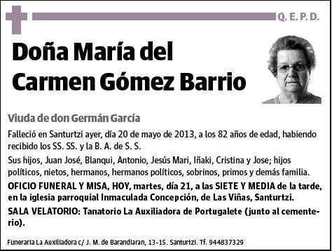 GOMEZ BARRIO,MARIA DEL CARMEN