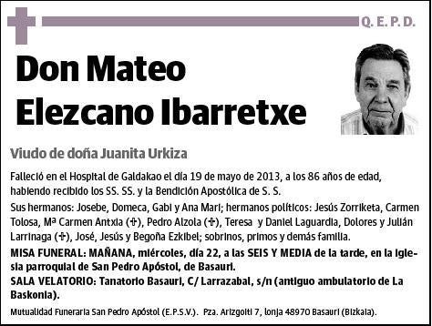 ELEZCANO IBARRETXE,MATEO