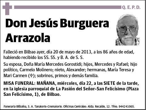 BURGUERA ARRAZOLA,JESUS