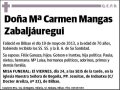 MANGAS ZABALJAUREGUI,Mª CARMEN