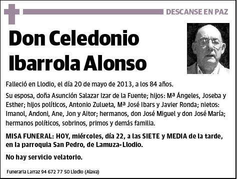 IBARROLA ALONSO,CELEDONIO