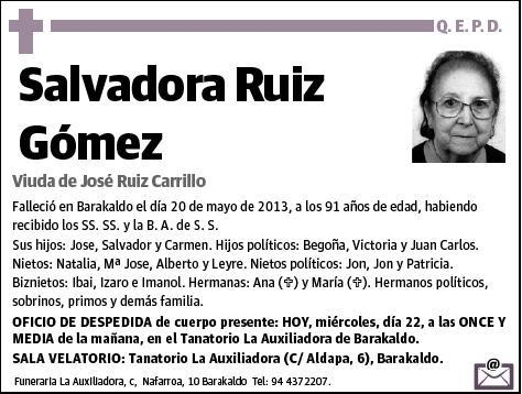 RUIZ GOMEZ,SALVADORA