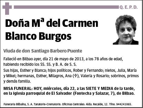 BLANCO BURGOS,Mª DEL CARMEN