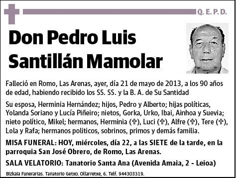 SANTILLAN MAMOLAR,PEDRO LUIS