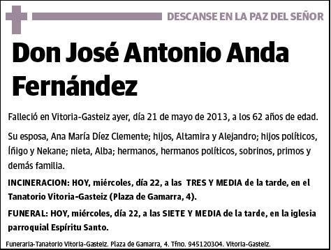 ANDA FERNANDEZ,JOSE ANTONIO