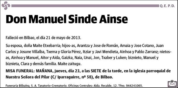 SINDE AINSE,MANUEL