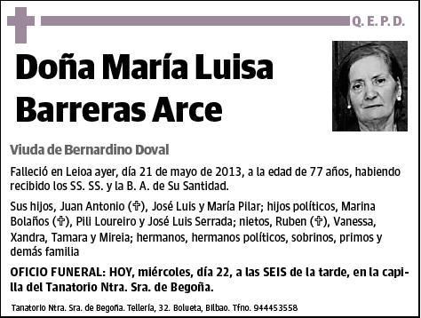 BARRERAS ARCE,MARIA LUISA