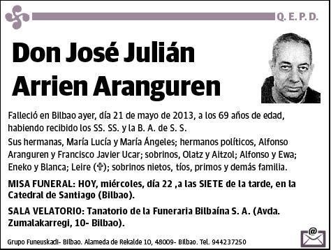 ARRIEN ARANGUREN ARRIEN,JOSE JULIAN